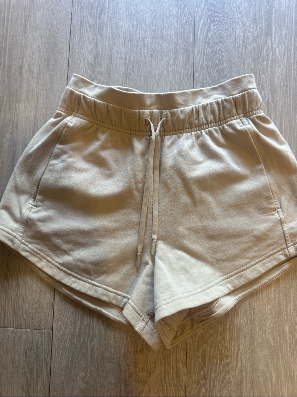 lululemon athletica Cream Drawstring Athletic Shorts
